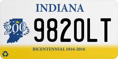 IN license plate 982OLT