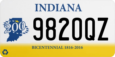 IN license plate 982OQZ