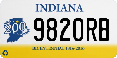 IN license plate 982ORB