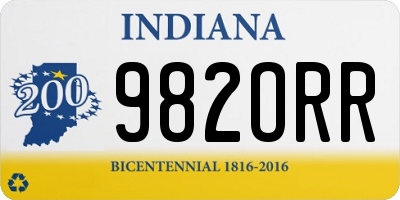 IN license plate 982ORR