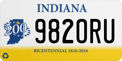 IN license plate 982ORU