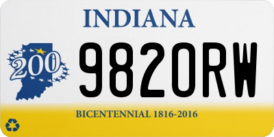 IN license plate 982ORW