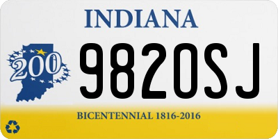 IN license plate 982OSJ