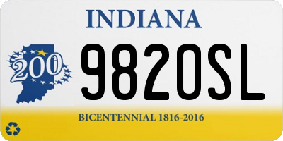 IN license plate 982OSL