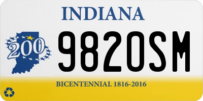 IN license plate 982OSM