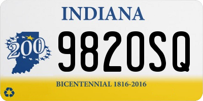 IN license plate 982OSQ