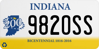 IN license plate 982OSS