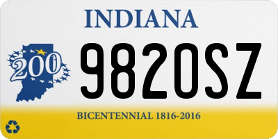 IN license plate 982OSZ