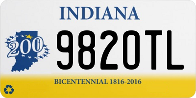 IN license plate 982OTL