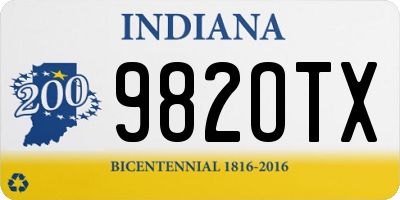 IN license plate 982OTX