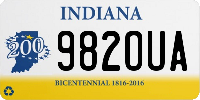 IN license plate 982OUA