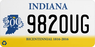 IN license plate 982OUG