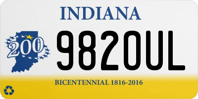 IN license plate 982OUL