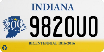 IN license plate 982OUO