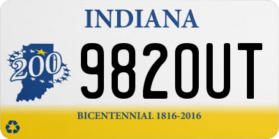 IN license plate 982OUT