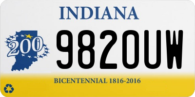 IN license plate 982OUW