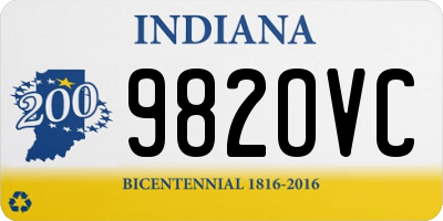 IN license plate 982OVC