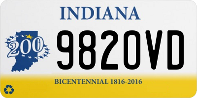 IN license plate 982OVD