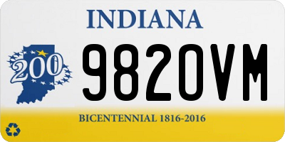 IN license plate 982OVM