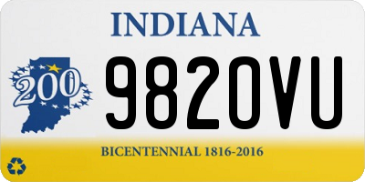 IN license plate 982OVU