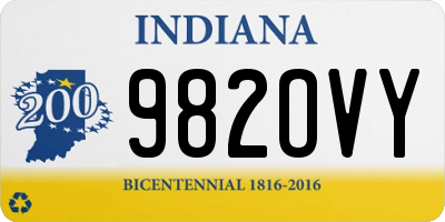 IN license plate 982OVY