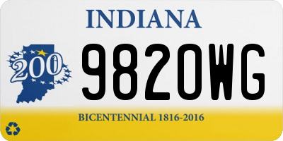 IN license plate 982OWG