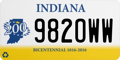 IN license plate 982OWW