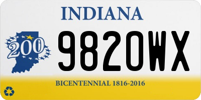 IN license plate 982OWX