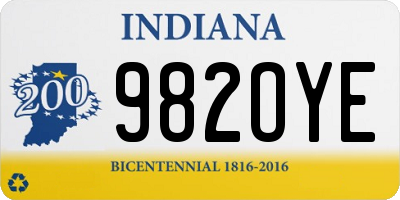 IN license plate 982OYE