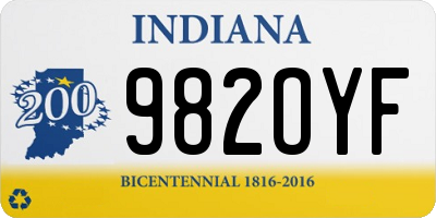 IN license plate 982OYF