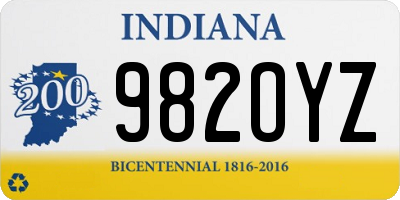 IN license plate 982OYZ