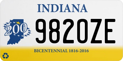 IN license plate 982OZE