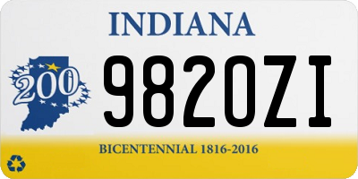 IN license plate 982OZI