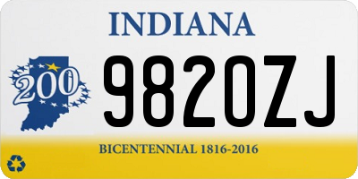 IN license plate 982OZJ