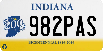 IN license plate 982PAS