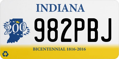 IN license plate 982PBJ