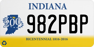 IN license plate 982PBP
