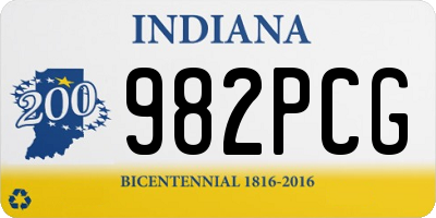 IN license plate 982PCG