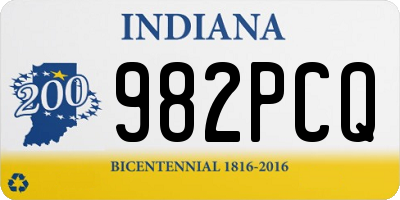 IN license plate 982PCQ