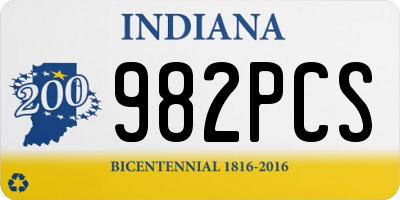 IN license plate 982PCS
