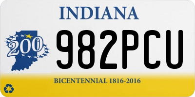 IN license plate 982PCU