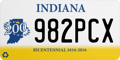 IN license plate 982PCX