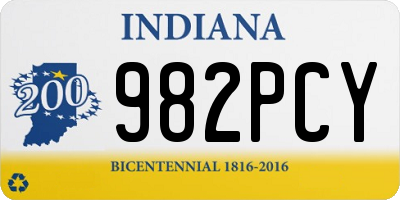 IN license plate 982PCY