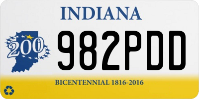 IN license plate 982PDD