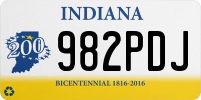 IN license plate 982PDJ