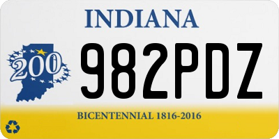 IN license plate 982PDZ