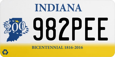 IN license plate 982PEE