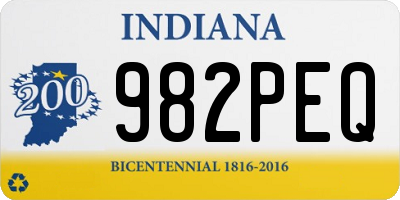 IN license plate 982PEQ