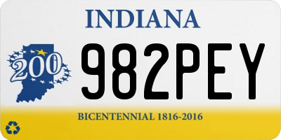 IN license plate 982PEY