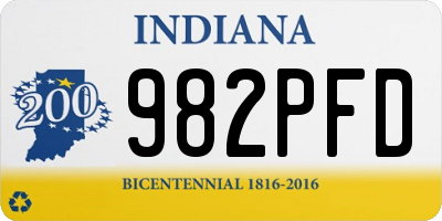 IN license plate 982PFD